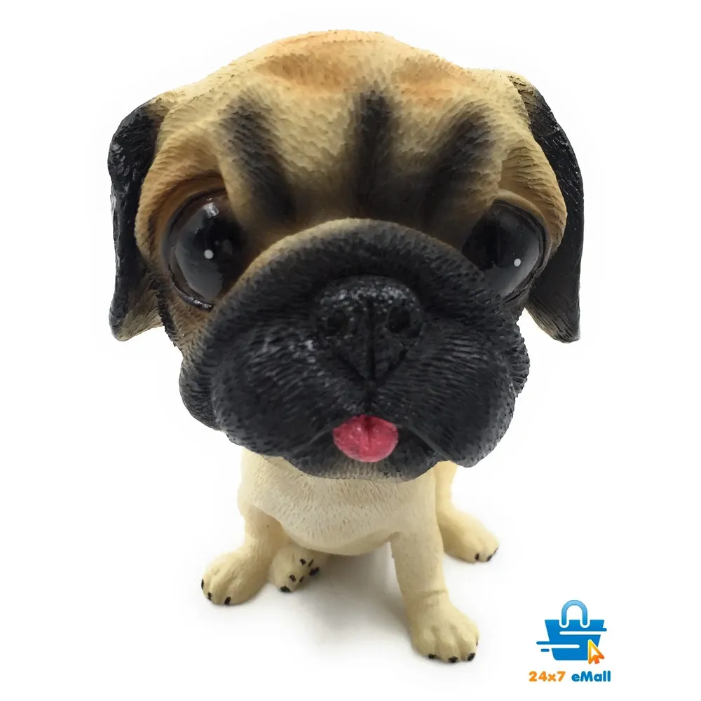 Dog Bobblehead Resin for Cars ~ Desks ~ Study ~ Office ~ Dashboard Decors (Pug)