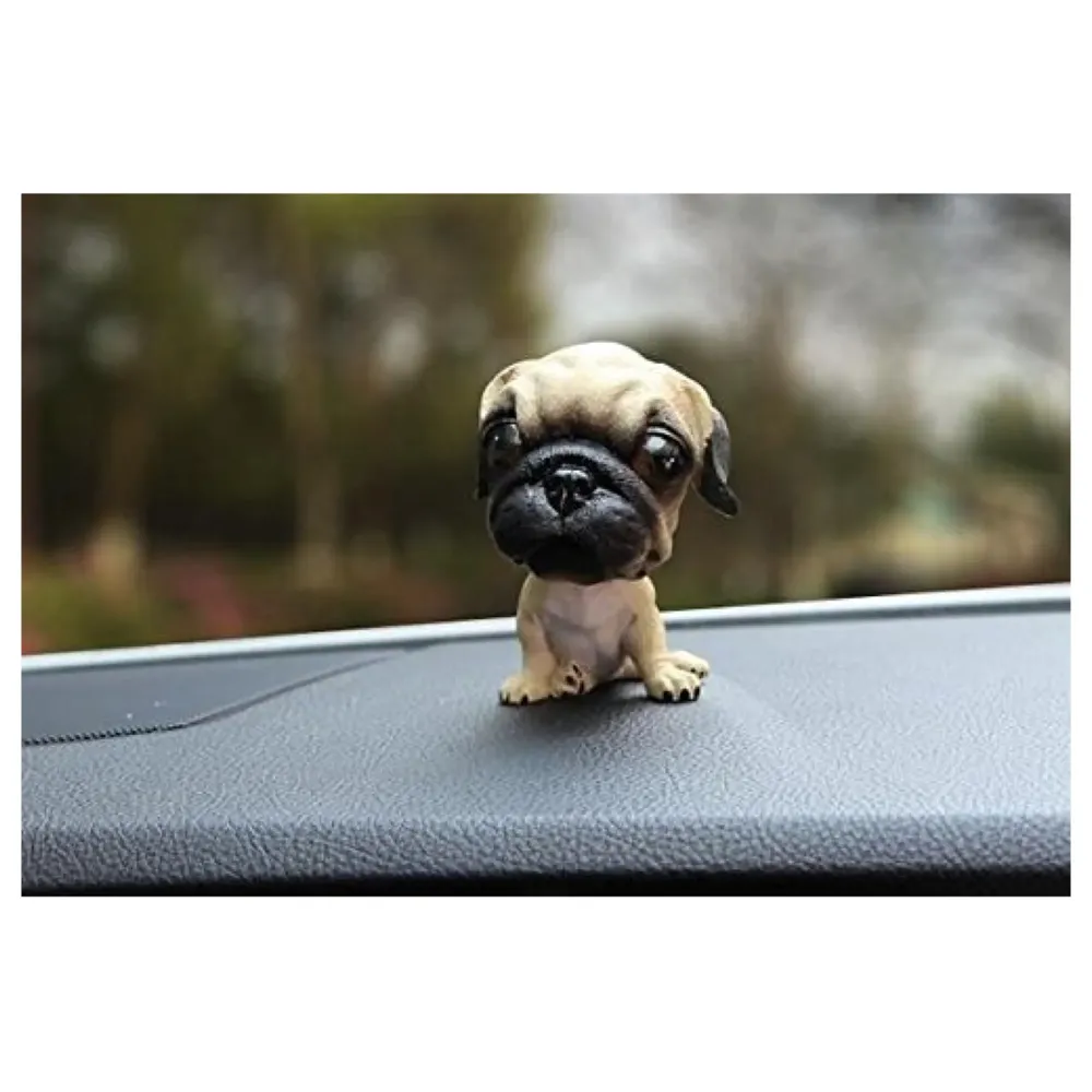 Dog Bobblehead Resin for Cars ~ Desks ~ Study ~ Office ~ Dashboard Decors (Pug)