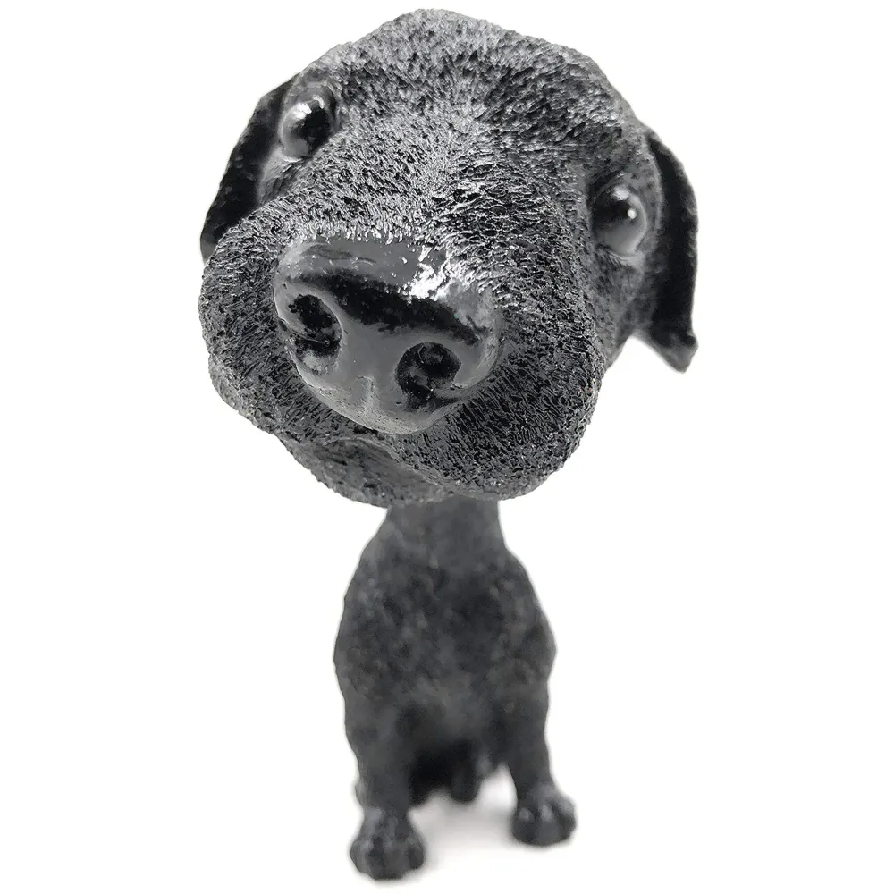 Dog Black Labrador Bobblehead Resin for Cars ~ Desks ~ Study ~ Office ~ Dashboard Decors (Black Labrador)