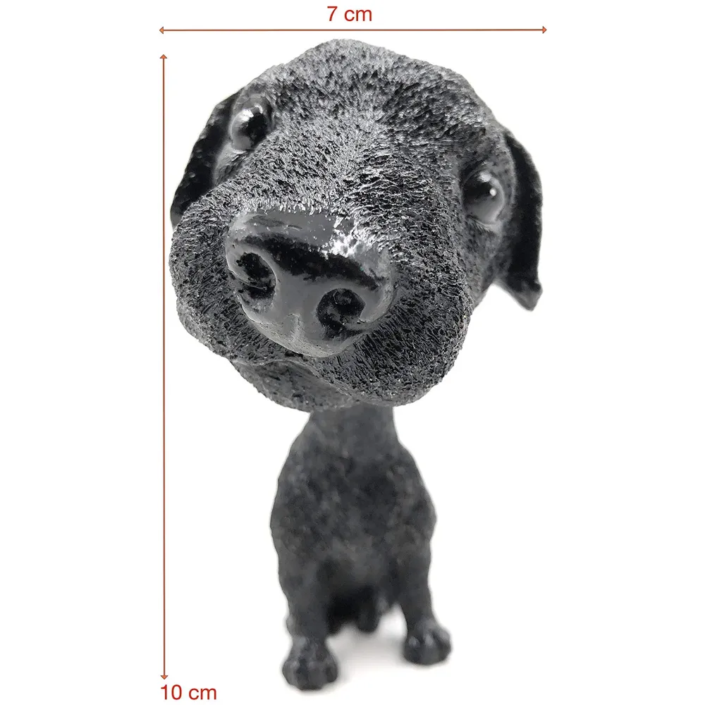 Dog Black Labrador Bobblehead Resin for Cars ~ Desks ~ Study ~ Office ~ Dashboard Decors (Black Labrador)