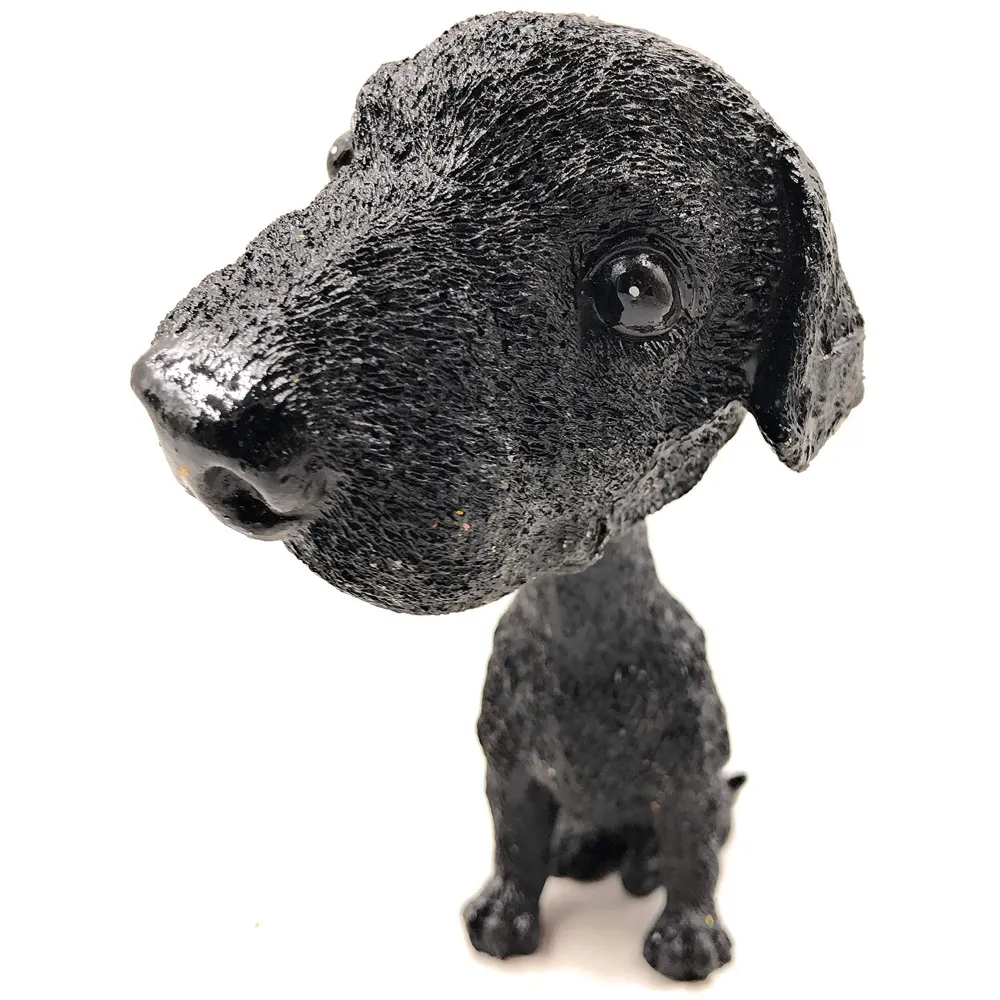 Dog Black Labrador Bobblehead Resin for Cars ~ Desks ~ Study ~ Office ~ Dashboard Decors (Black Labrador)