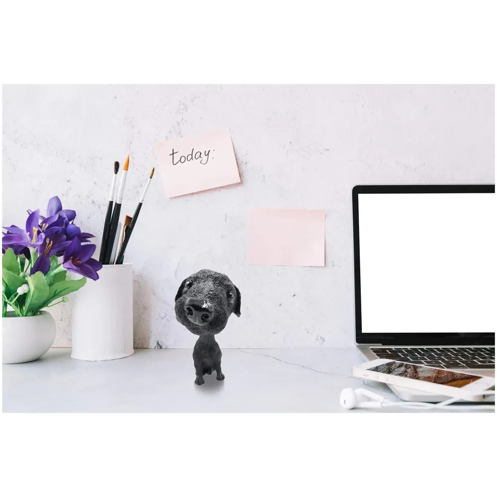 Dog Black Labrador Bobblehead Resin for Cars ~ Desks ~ Study ~ Office ~ Dashboard Decors (Black Labrador)