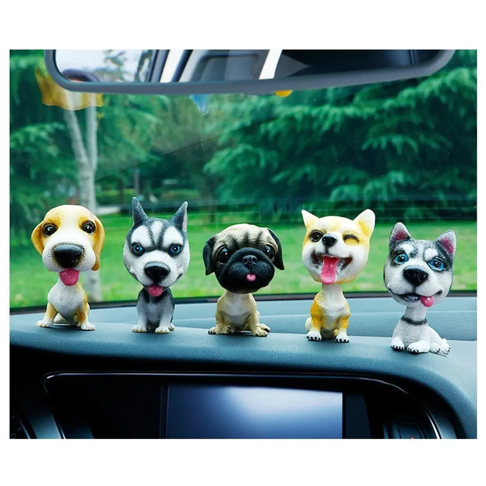 Dog Bobblehead Resin For Cars ~ Desks ~ study ~ office ~ Dashboard Decors (Combo)