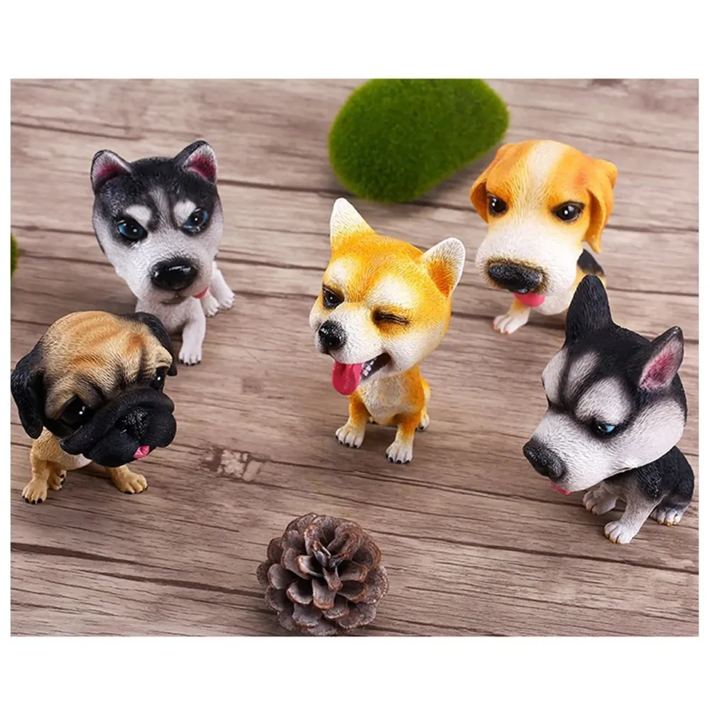 Dog Bobblehead Resin For Cars ~ Desks ~ study ~ office ~ Dashboard Decors (Combo)