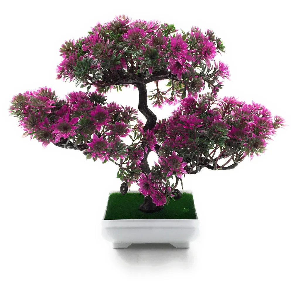 Artificial Bonsai Dwarf Tree with PVC Pot (Pink)