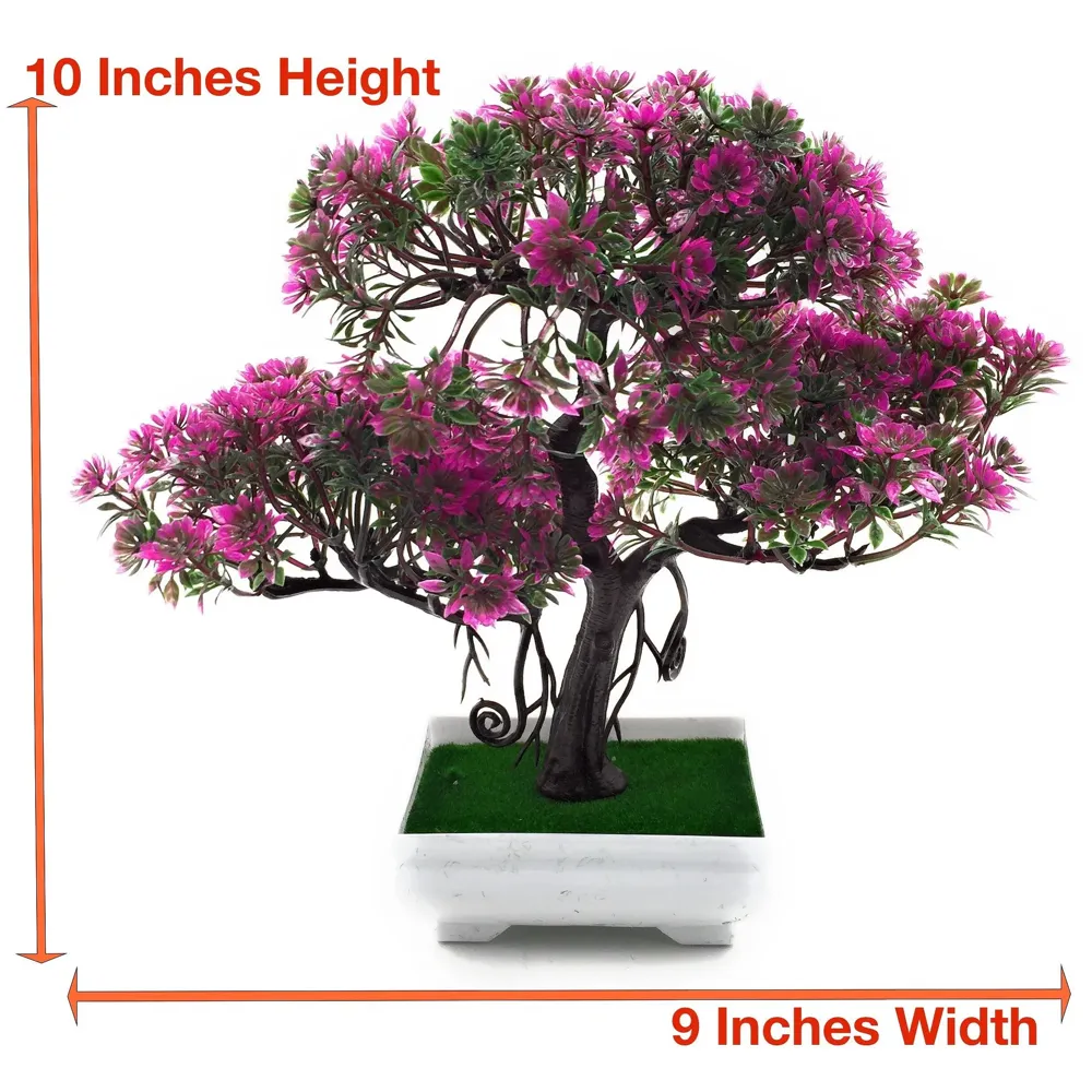 Artificial Bonsai Dwarf Tree with PVC Pot (Pink)