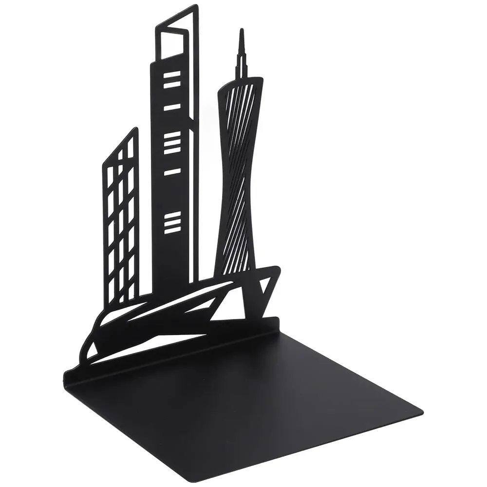 Skyline Bookends – Stylish & Durable Metal Book Holder, Book Holder for Shelves, Decor for Home, Office, Library, Study Room, Elegant Desk Organizer.