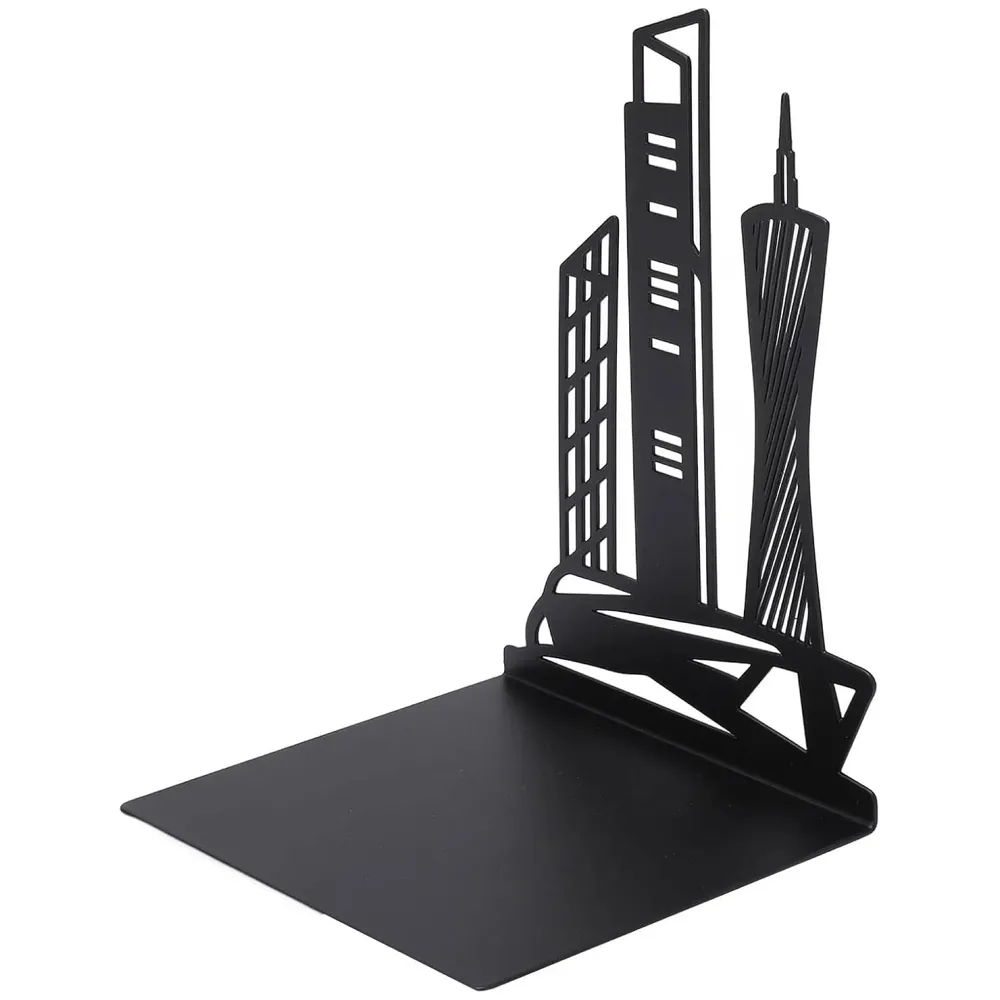 Skyline Bookends – Stylish & Durable Metal Book Holder, Book Holder for Shelves, Decor for Home, Office, Library, Study Room, Elegant Desk Organizer.