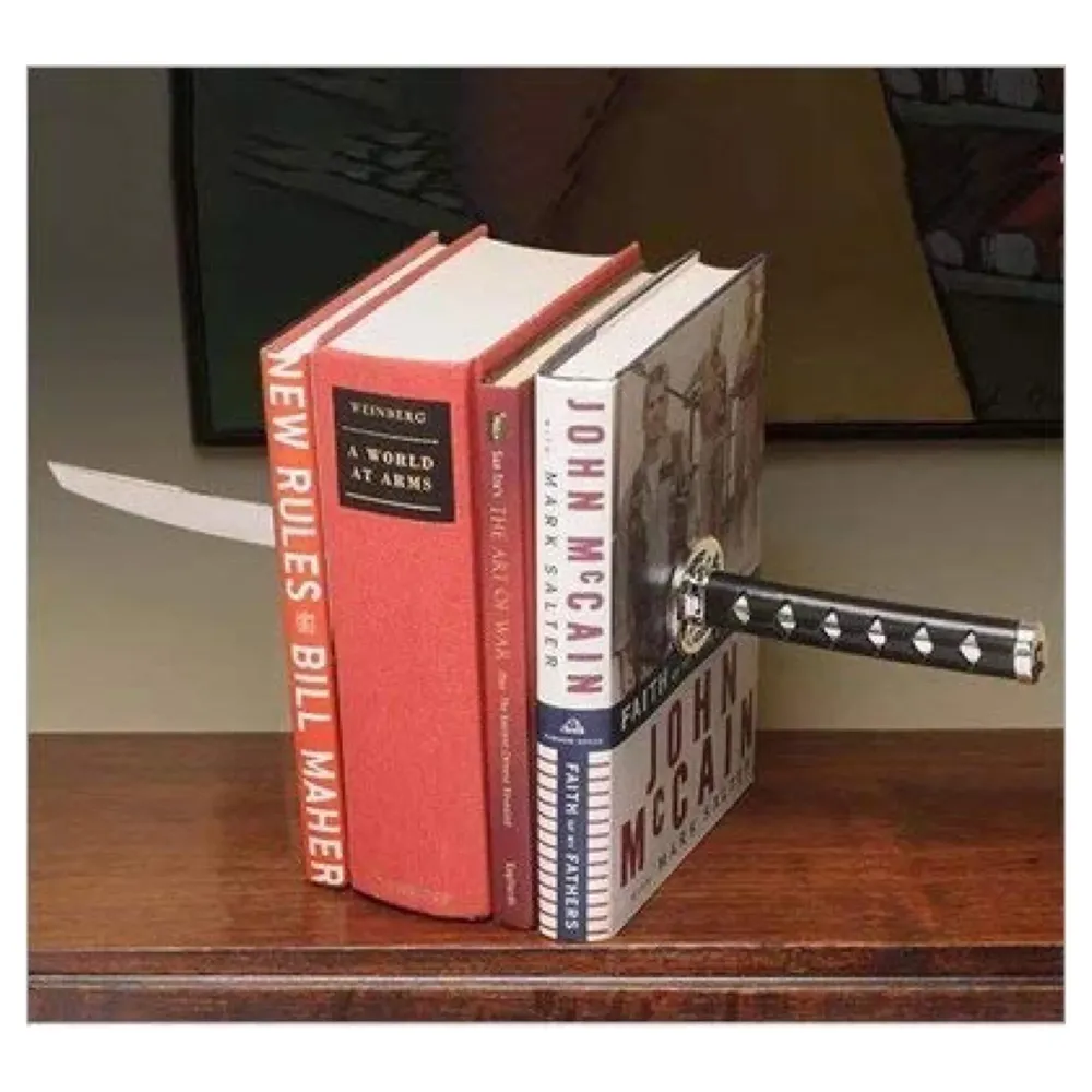 Japanese Style Samurai Sword Ninja Katana Sword Design Magnetic Decorative Bookends