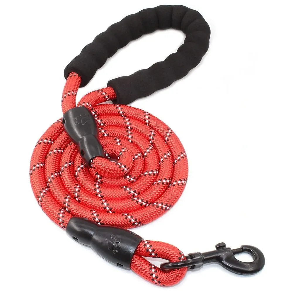 Dog K9 Police Harness Dog Vest with Hook and Loop Straps and Handle and Adjustable (Leash 5FT, Red)