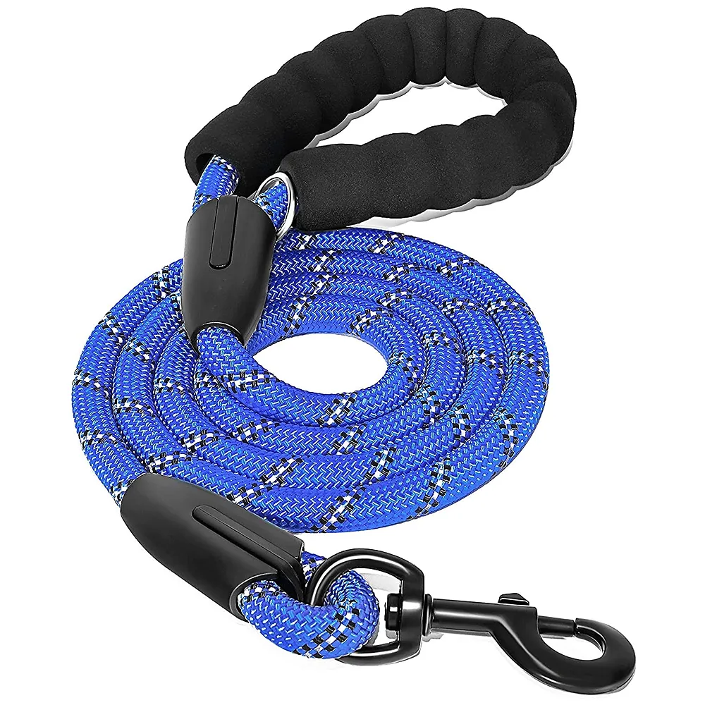 Dog K9 Police Harness Dog Vest Loop Straps and Handle and Adjustable (Leash 4 FT, Blue) - Premium