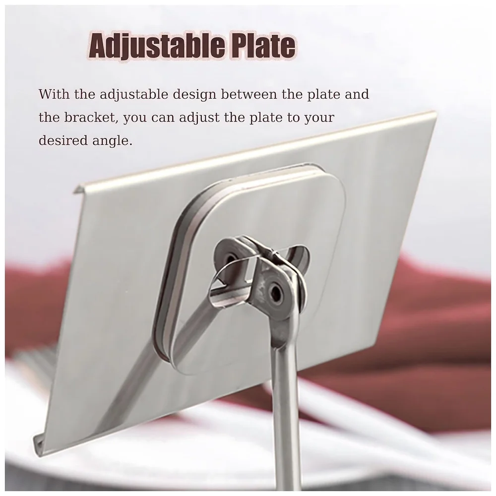 Pack of 2 Stainless Steel Buffet Tag Holder Food Name Card Stand