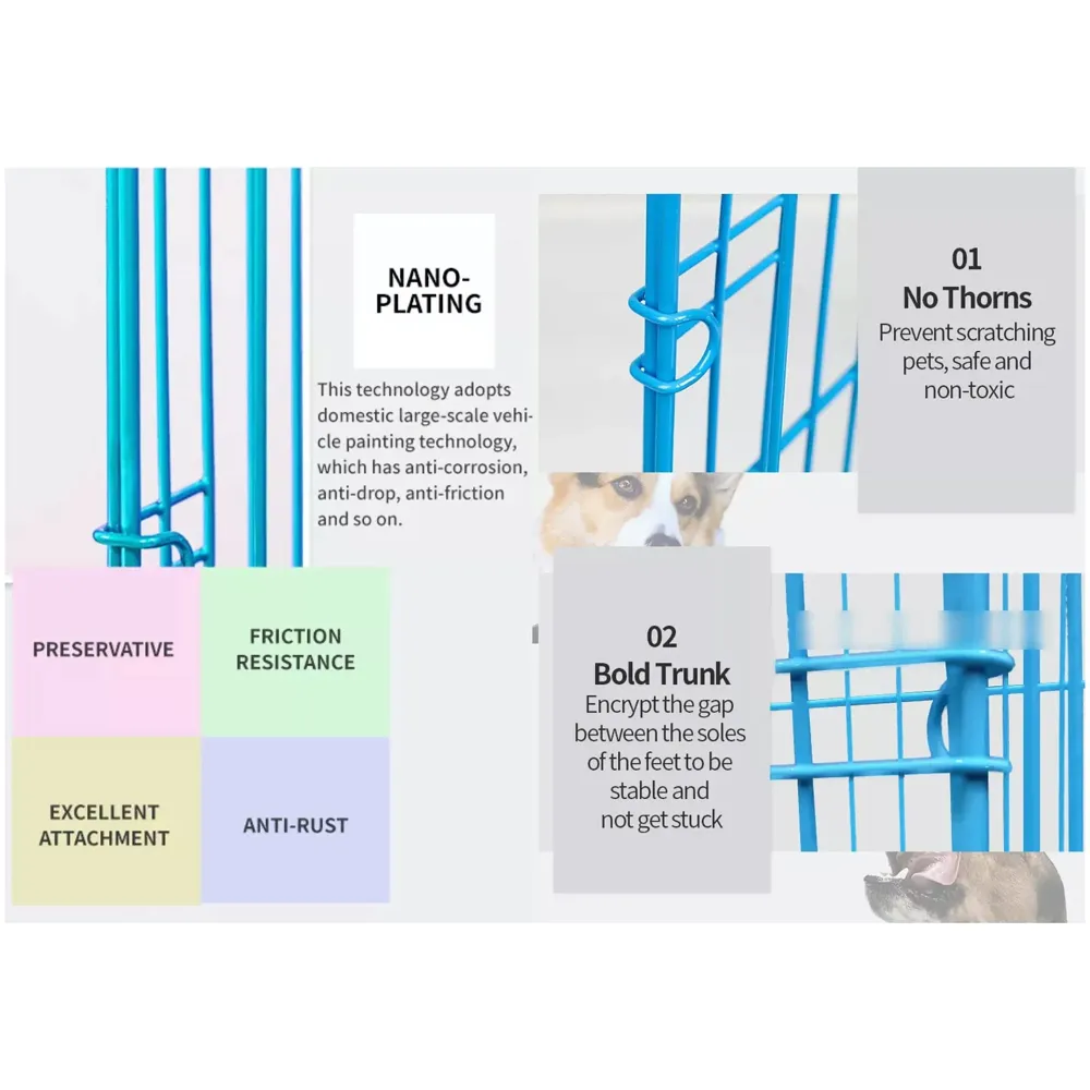 28 Inch Pet cage, Dog Cage Double Door with Paw Protector and Removable Tray, Crate, Carrier Play Pen, pet House, Fence, Kennel (Medium - 28 x 24 Inch) - 7