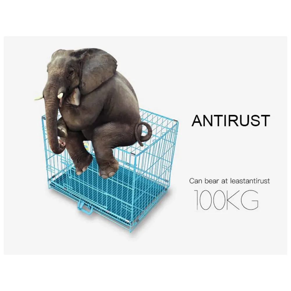 28 Inch Pet cage, Dog Cage Double Door with Paw Protector and Removable Tray, Crate, Carrier Play Pen, pet House, Fence, Kennel (Medium - 28 x 24 Inch) - 8