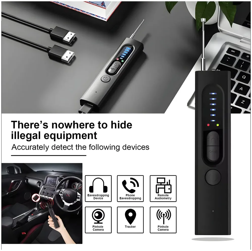 Hidden Camera Detector, Anti Spy RF Detectors, Bug Detectors, Camera Detectors, GPS Detectors,5 Levels Sensitivity, 4 Professional Modes, Privacy Protector for Hotels Rooms Cars - 3