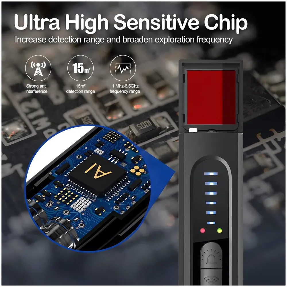 Hidden Camera Detector, Anti Spy RF Detectors, Bug Detectors, Camera Detectors, GPS Detectors,5 Levels Sensitivity, 4 Professional Modes, Privacy Protector for Hotels Rooms Cars - 4