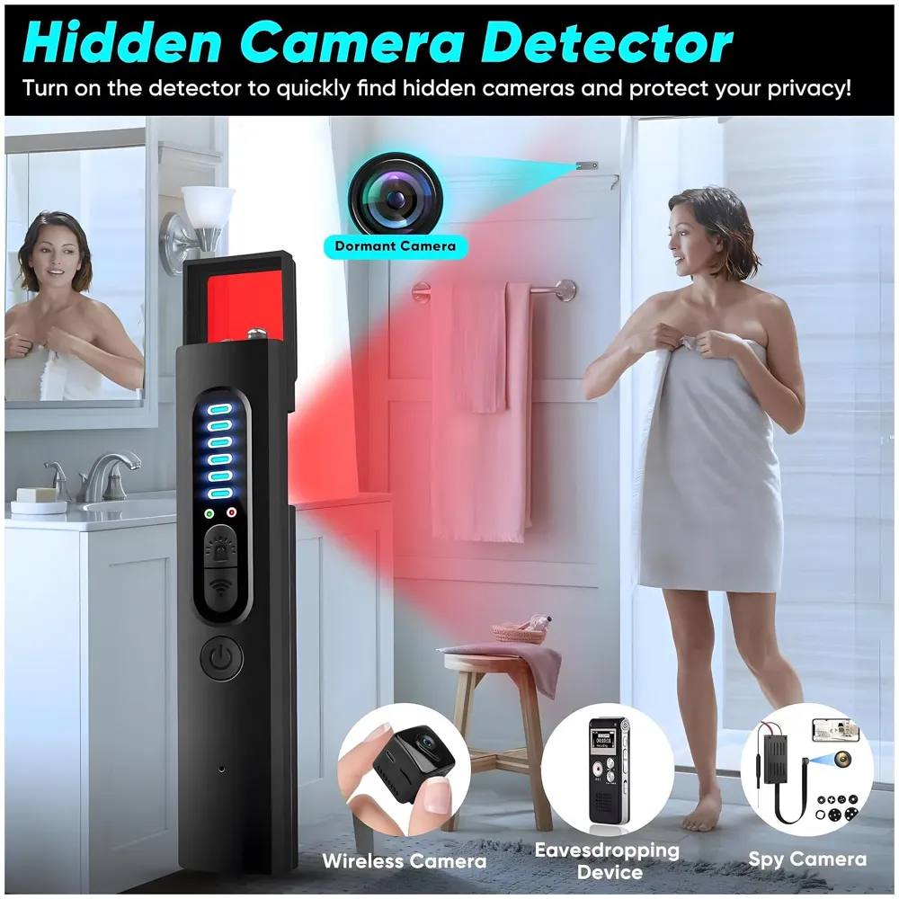 Efaithtek Hidden Camera Detector, Anti Spy RF Detectors, Bug Detectors, Camera Detectors, GPS Detectors,5 Levels Sensitivity, 4 Professional Modes, Privacy Protector for Hotels Rooms Cars - 2
