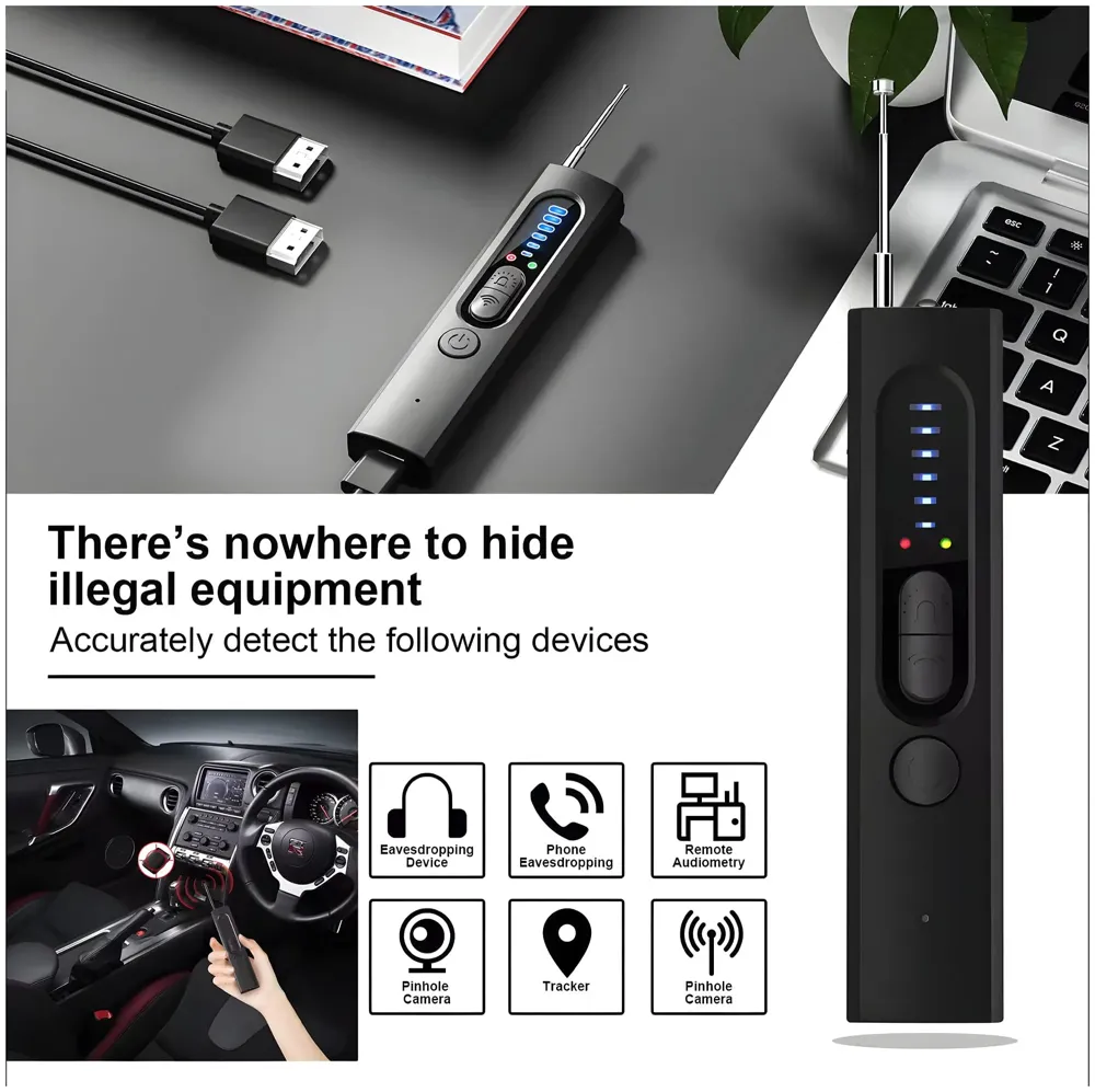 Efaithtek Hidden Camera Detector, Anti Spy RF Detectors, Bug Detectors, Camera Detectors, GPS Detectors,5 Levels Sensitivity, 4 Professional Modes, Privacy Protector for Hotels Rooms Cars - 3