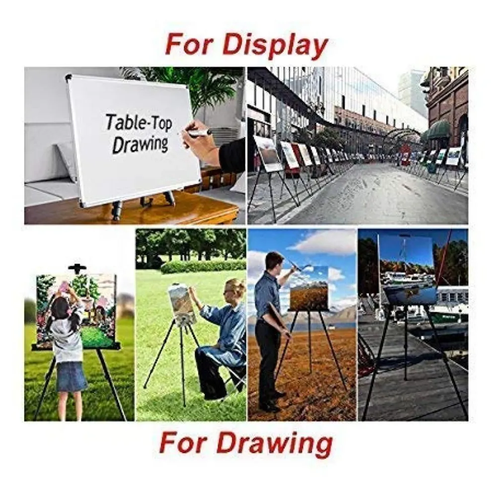 Pack of 2 Easel for Art Adjustable Lightweight Telescopic Artist Display Stand with Carry Bag. Showroom Display Stand (2 Pcs)