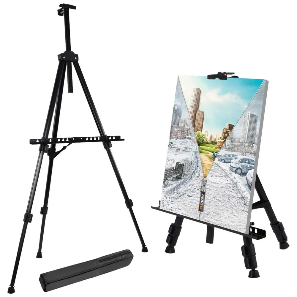 Easel for Art Adjustable Lightweight Telescopic Artist Display Stand with Carry Bag. Showroom Display Stand (1 PC)