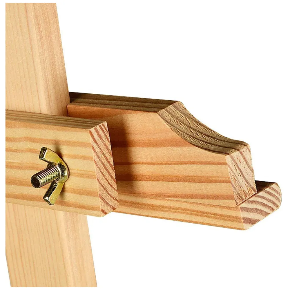 6 ft (182cm) Wooden Easel Canvas Holder Display Adjustable Stand Artist for Painting, Display and Advertisements Showroom Display, Drawing White Board (Wood) - 8