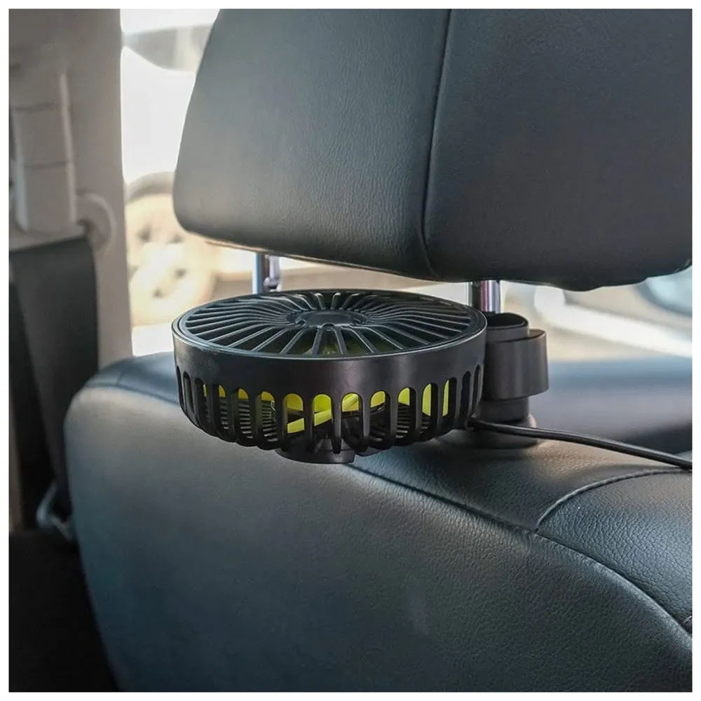 USB Fan for Car Back Seat, Plug and Play USB Fan for Baby, Back Seat Passengers, Headrest Mounted 5V USB Mini Fan with 3 Speeds, Rotatable USB Fan with USB Cable
