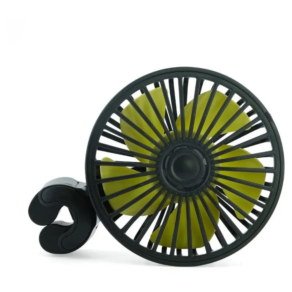 USB Fan for Car Back Seat, Plug and Play USB Fan for Baby, Back Seat Passengers, Headrest Mounted 5V USB Mini Fan with 3 Speeds, Rotatable USB Fan with USB Cable