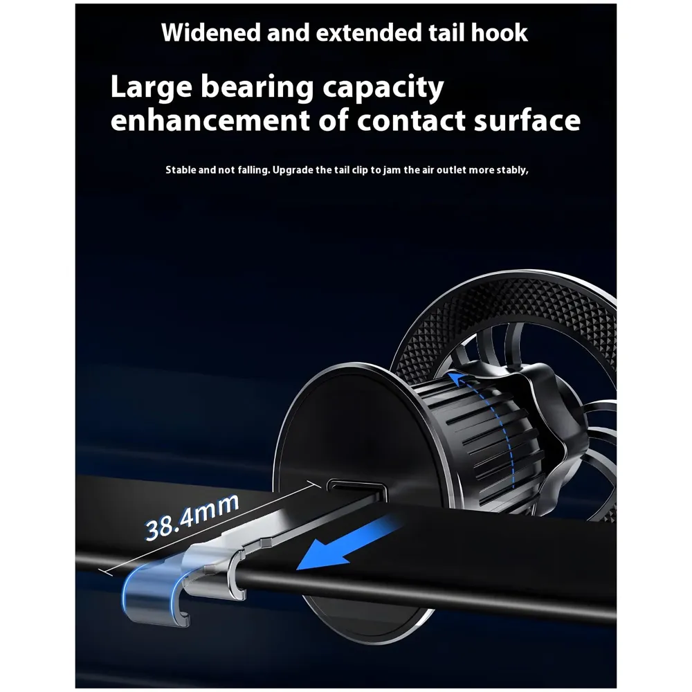 Magnetic Car Phone Mount Holder, Universal AC Vent Installation, 9cm x 6cm, with Strong Magnets and Metal Stickers, for All Mobile Phones - 8