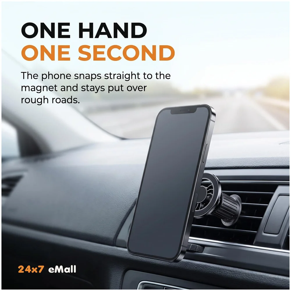 Pack of 2 Magnetic Car Phone Mount Holder AC Vent 9 x 6 cm Metal