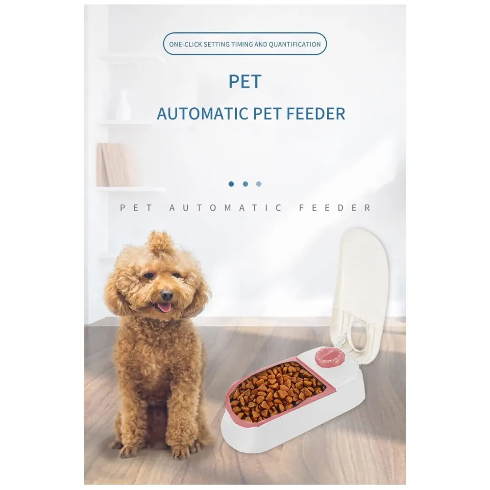 Automatic Pet Feeder for Cats and Dogs, 2 in 1 Upgraded Timed Dry Pet Food Feeder with Display, 48 Hours Retain Freshness for Semi Wet Food, Healthier Meal for All Home Pets. - 2