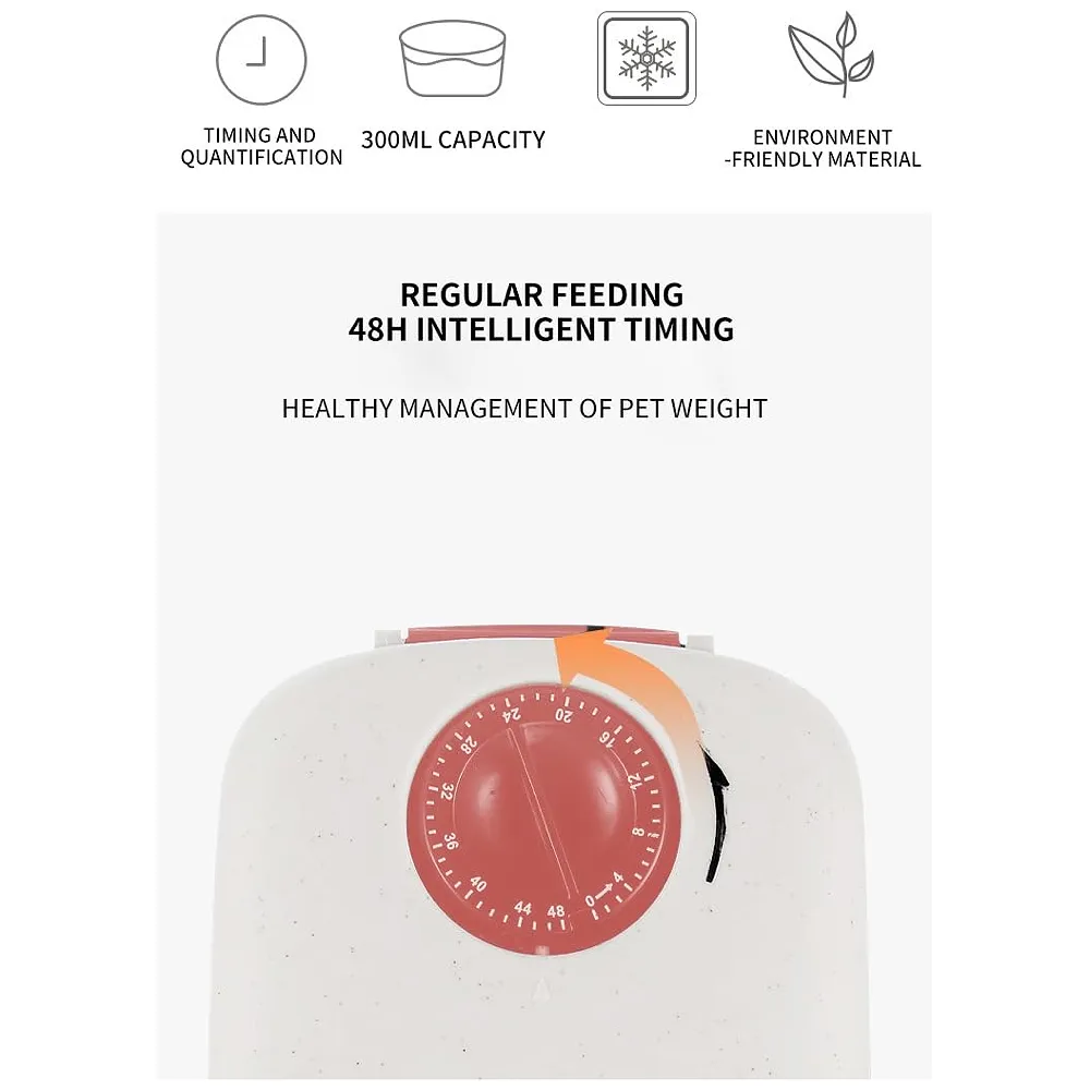 Automatic Pet Feeder for Cats and Dogs, 2 in 1 Upgraded Timed Dry Pet Food Feeder with Display, 48 Hours Retain Freshness for Semi Wet Food, Healthier Meal for All Home Pets. Premium