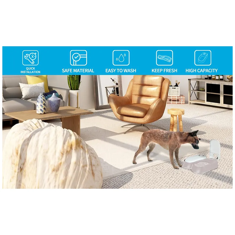 Automatic Pet Feeder for Cats and Dogs, 2 in 1 Upgraded Timed Dry Pet Food Feeder with Display, 48 Hours Retain Freshness for Semi Wet Food, Healthier Meal for All Home Pets. Premium