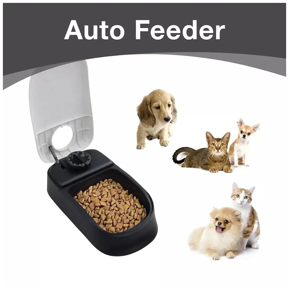 Automatic Pet Feeder for Cats and Dogs, 2 in 1 Upgraded Timed Dry Pet Food Feeder with Display, 48 Hours Retain Freshness for Semi Wet Food, Healthier Meal for All Home Pets. Premium