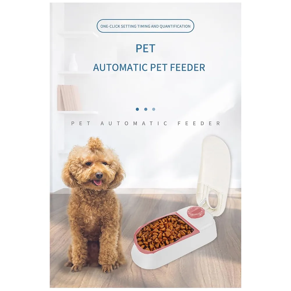 Automatic Pet Feeder for Cats and Dogs, 2 in 1 Upgraded Timed Dry Pet Food Feeder with Display, 48 Hours Retain Freshness for Semi Wet Food, Healthier Meal for All Home Pets. Premium