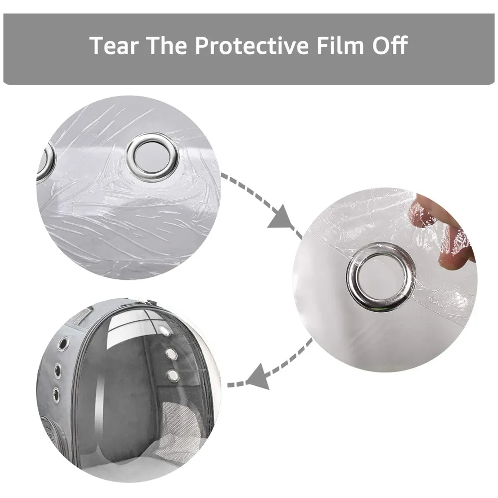 Grey Transparent Pet Backpack Carrier Breathable Capsule Traveller for Cats and Small Dogs.
