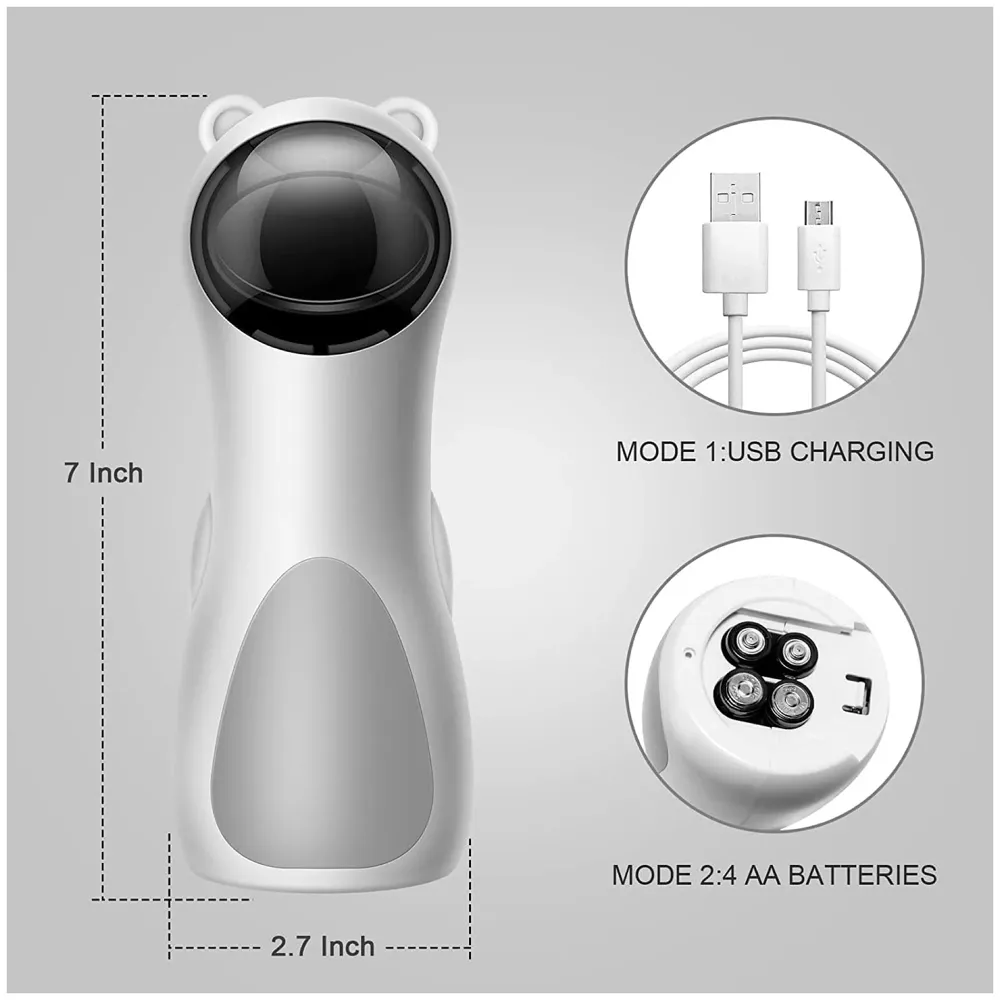 Automatic Cat Laser Toy, Interactive Laser Cat Toys Rotating Catch Training, Placing High, 5 Random Pattern, Automatic On Off and Silent, 3 Speed Modes