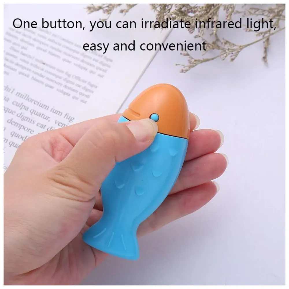 Cat Laser Toy Fish Shape Chasing Laser LED Pointer Interactive Lazer Pen for Pets Kittens Cats Pointer Shaped Red Dot Ergonomic