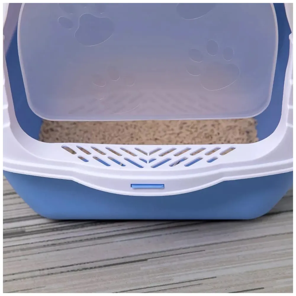 Cat Litter Box Cat Litter Tray with Dome and Scoop with Foul Smell Absorber 18 x14 x14 Inch (45x35x35Cm) - 3