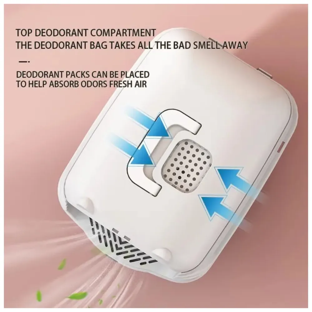 Cat Litter Box Cat Litter Tray with Dome and Scoop with Foul Smell Absorber 18 x14 x14 Inch Blue (45x35x35Cm) - 8