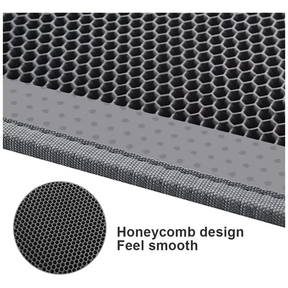 Large Cat Litter Mat 24 x 18 Inch, Litter Box Mat, Honeycomb Double Layer Trapping cat litter tray, Waterproof Kitty Litter Mat, Easy Clean Scatter Control