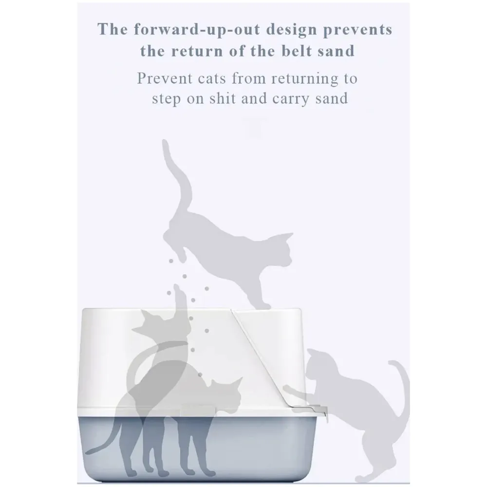 Cat Litter Box Large with Litter Scoop Flip Open Folding Front for Easy Access to Cat Litter Tray 22.5"x17.2"x15", Top and Front Entry and Exit. - 8