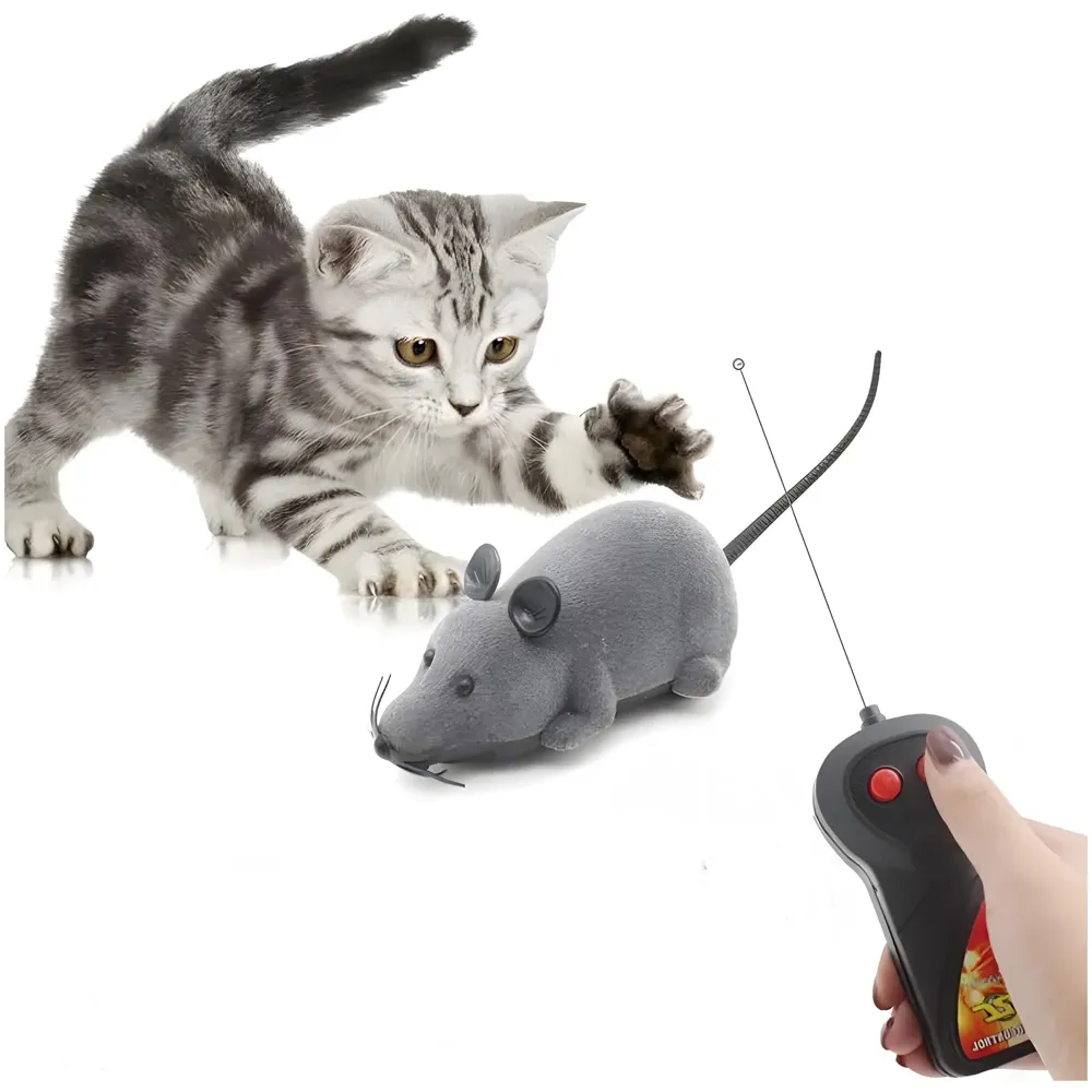 Remote Control Cat Toy, Mouse Shaped, Interactive Play Chasing Running Play time