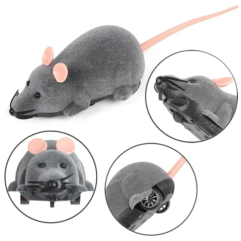 Remote Control Cat Toy, Mouse Shaped, Interactive Play Chasing Running Play time - 4