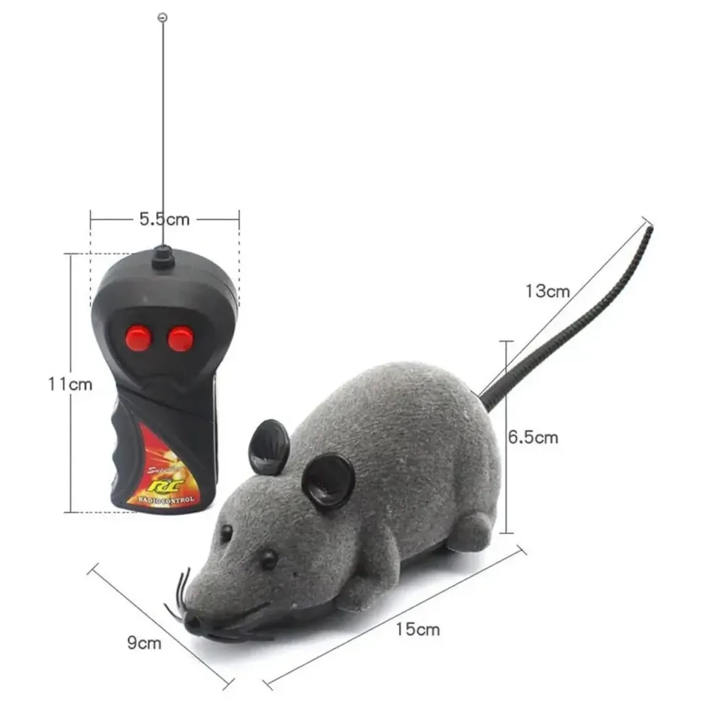 Remote Control Cat Toy, Mouse Shaped, Interactive Play Chasing Running Play time - 6