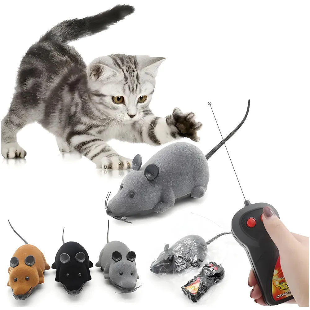 Remote Control Cat Toy, Mouse Shaped, Interactive Play Chasing Running Play time
