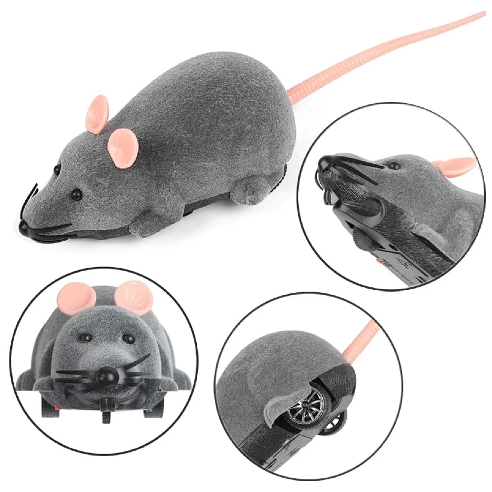 Remote Control Cat Toy, Mouse Shaped, Interactive Play Chasing Running Play time