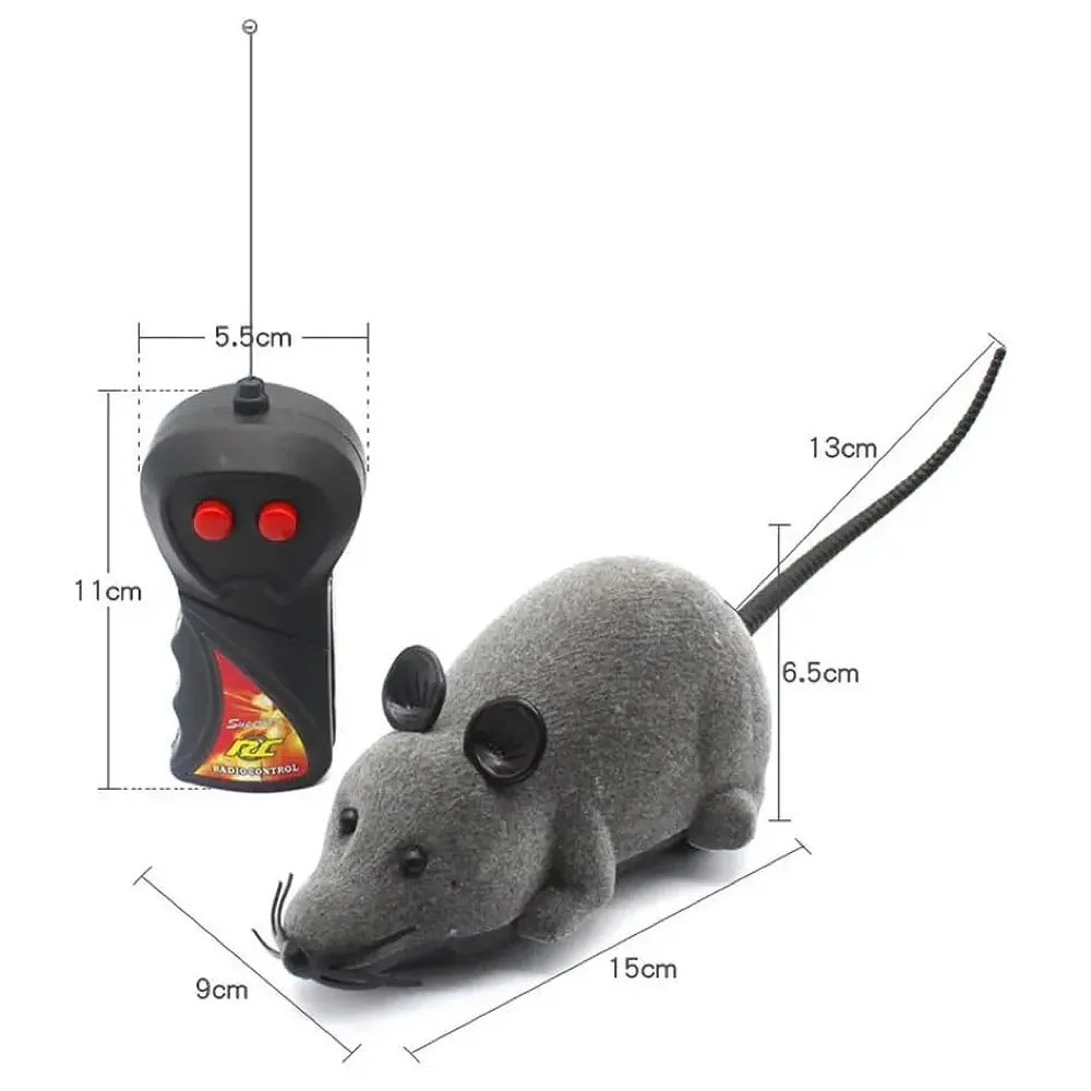 Remote Control Cat Toy, Mouse Shaped, Interactive Play Chasing Running Play time