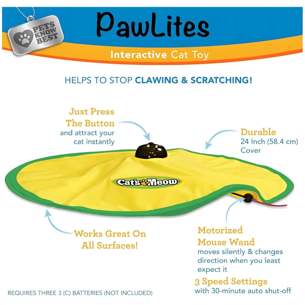 Cat Toy Interactive Electric Turn mat Toys Cat Play Plate Undercover Fabric Moving Mouse Cats Meow Play for Kittens and Cats