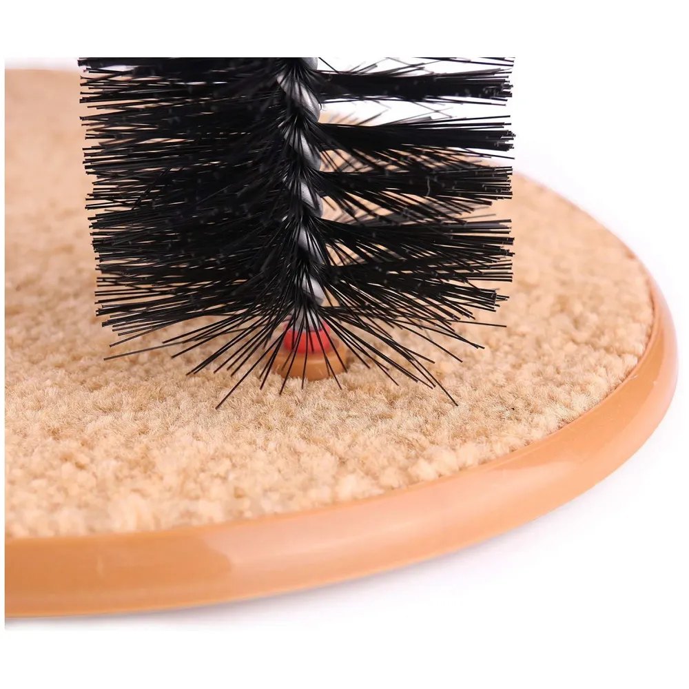 Cat Arch Self Groomer Massager Groom Toy Dog Brushes Pet Puppy Cat Scratcher Toys Fur Grooming Cat Toy Brush Controls Shedding with Scratch Pad and Catnip Interactive Kitten Toys 12 Inches - 6