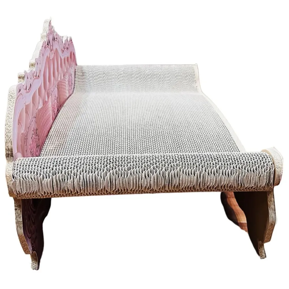 Large Cat Sofa with Toy Made of Scratch Pads Cat Bed Cat Box Chair Cat Ball Toy Size - 75 x 38 x 37 Cm - 7